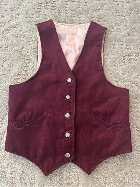 Vintage Chemin de Fer Corduroy Vest Size Medium 1970’s